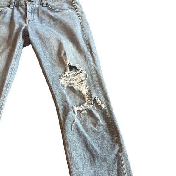 Rag & Bone Dre Capri Distressed Jeans Casual Light Wash Marina Size 28 Women's - Picture 3 of 12